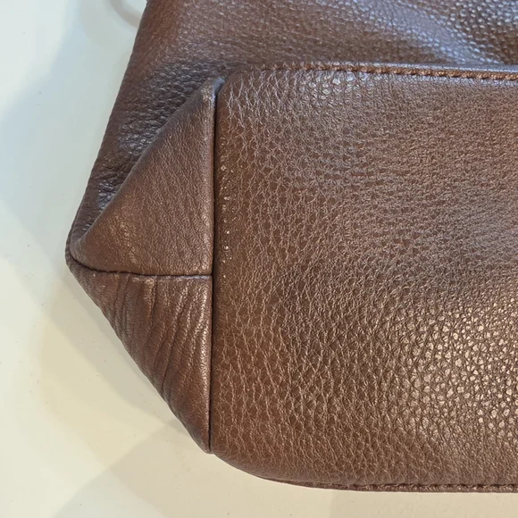 The Sak Collective Brown Leather Hobo Bucket Bag Purse - Picture 6 of 11